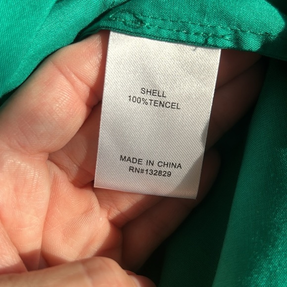 L'Academie The Lorriana Mini Dress in Kelly Green Tencel Small Event Prom - Picture 11 of 12